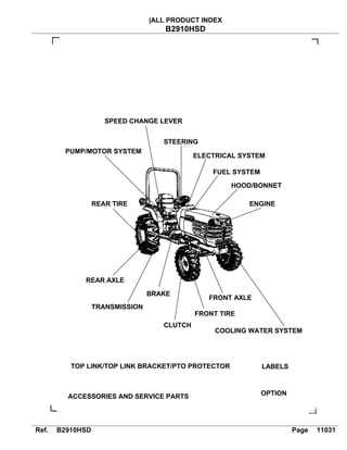 kubota b2910 parts diagram