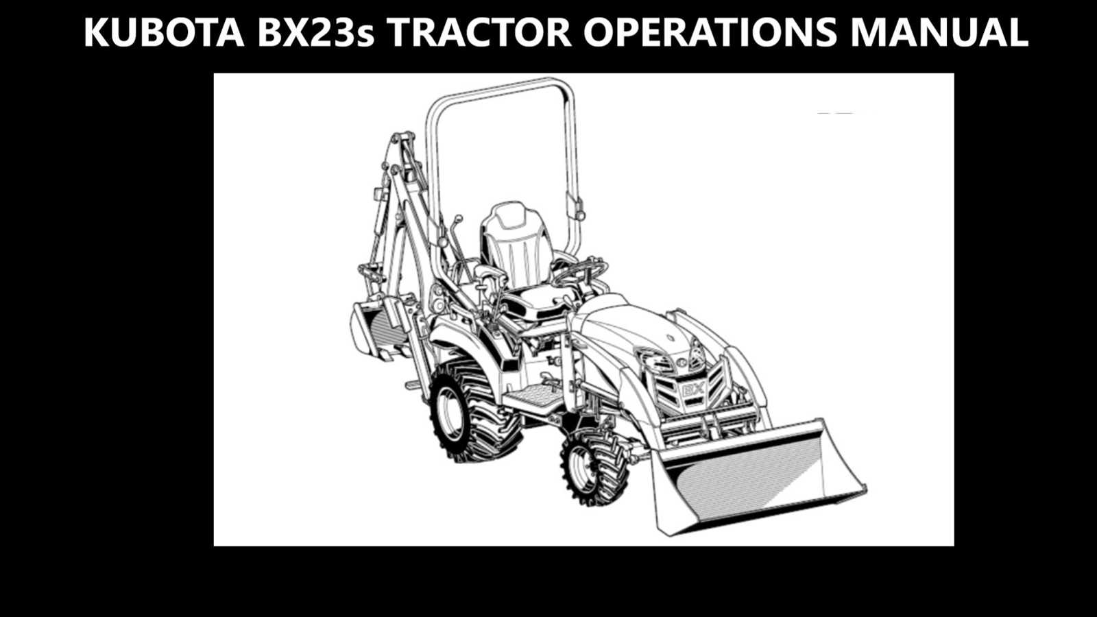 kubota bx23s parts diagram