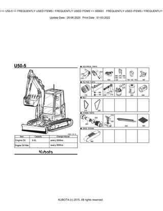 kubota excavator parts diagram