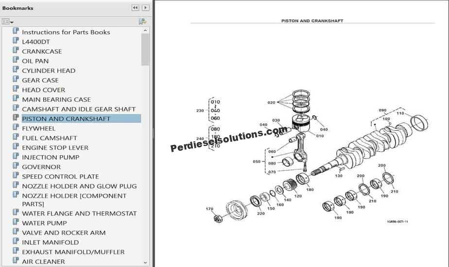 kubota f2400 parts diagram