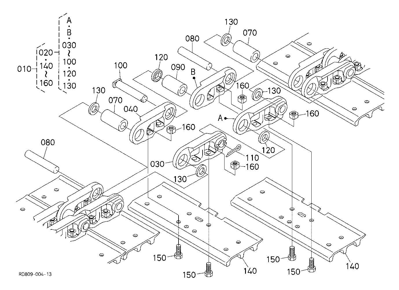 kubota kx080 3 parts diagram