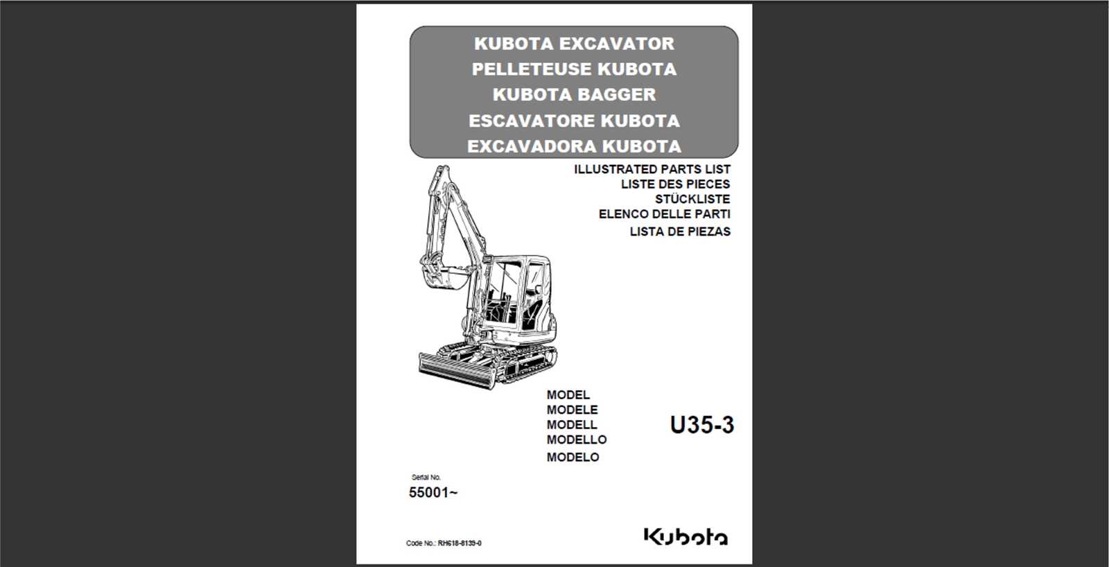 kubota kx161 3 parts diagram