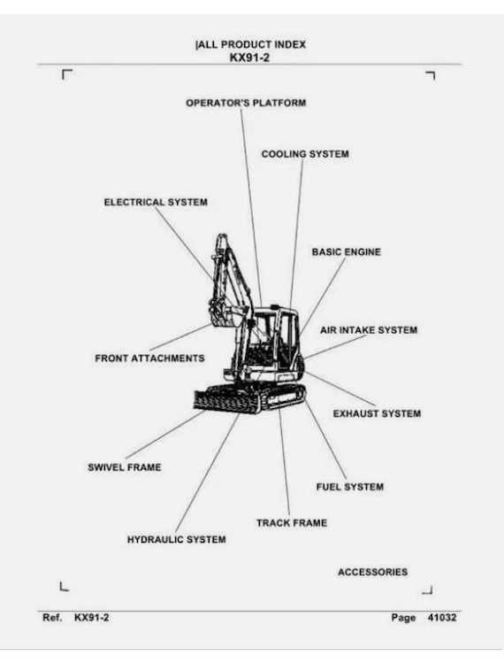 kubota kx91 2 parts diagram