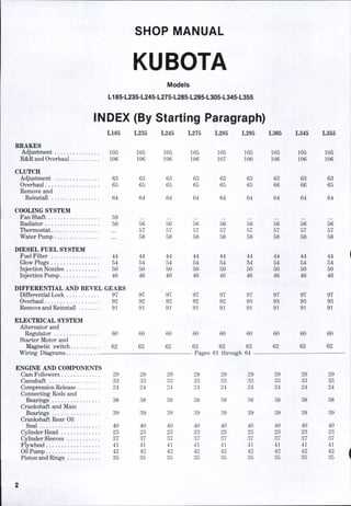 kubota l245dt parts diagram