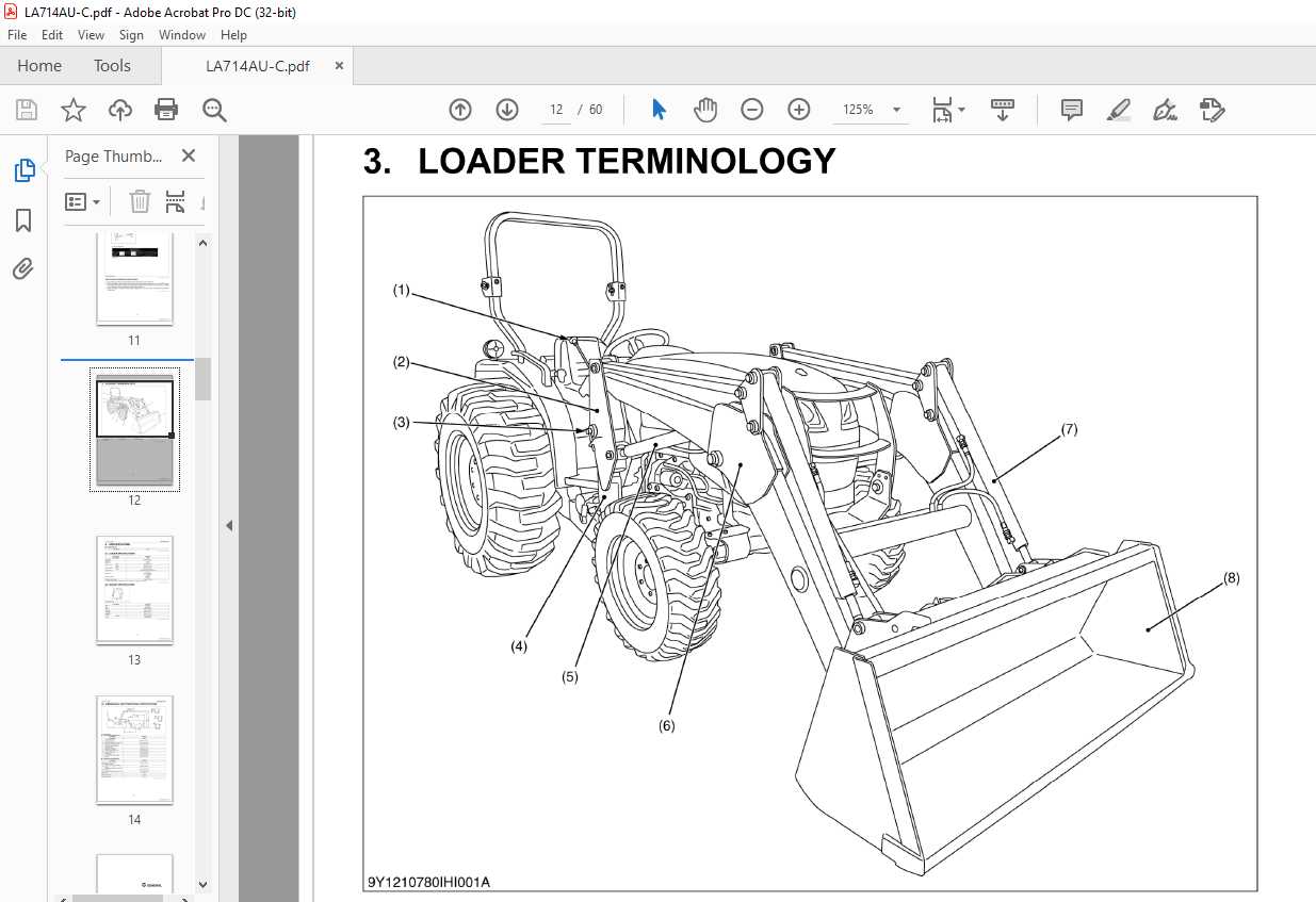 kubota loader parts diagram