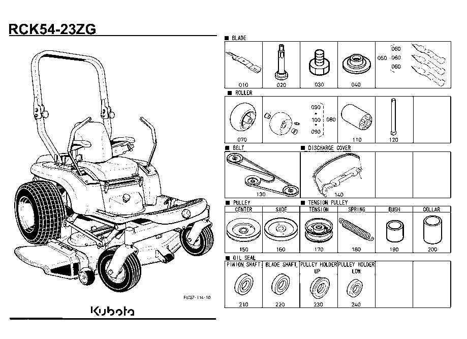 kubota rck48 lt23 parts diagram