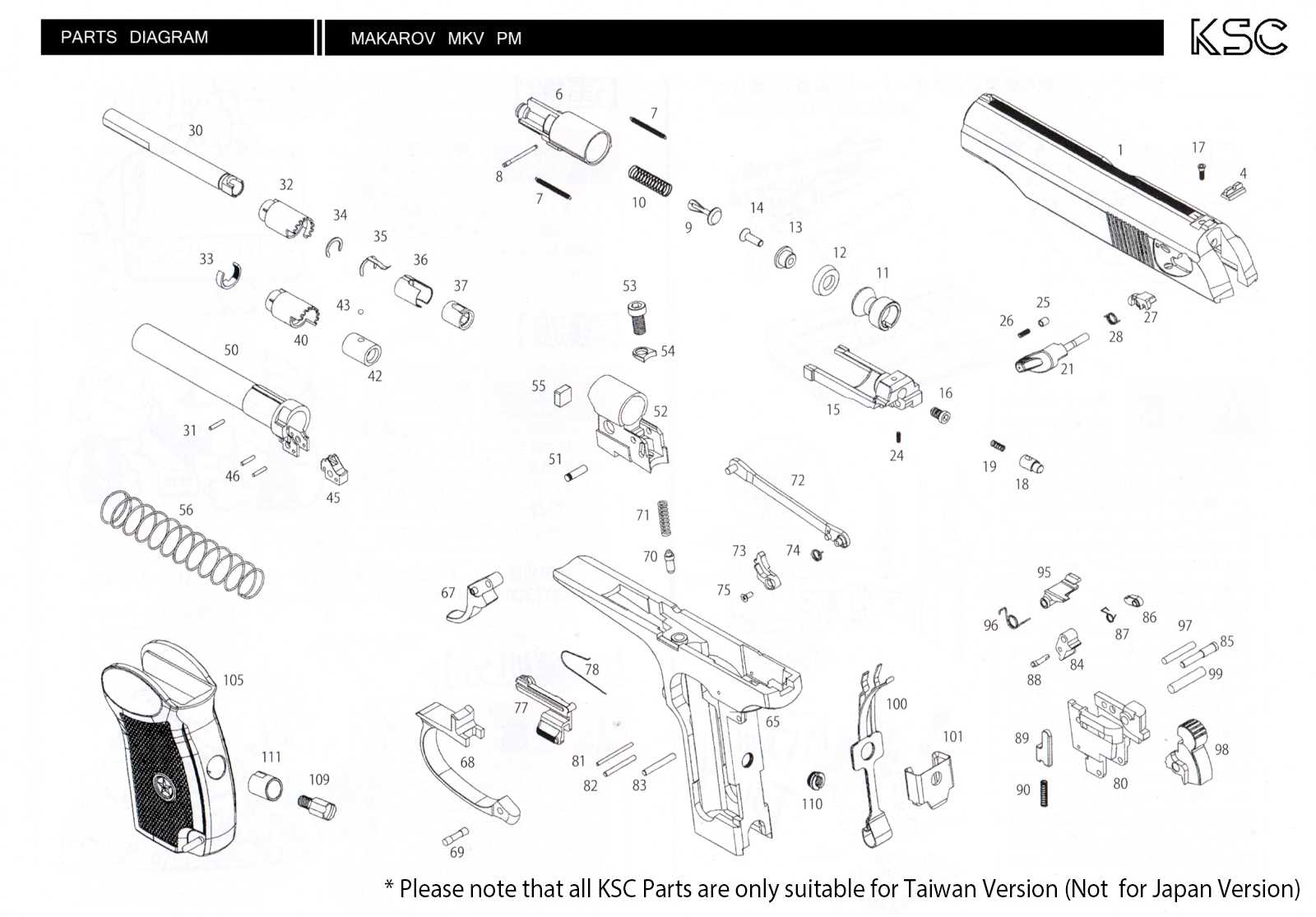 kwa mp7 parts diagram