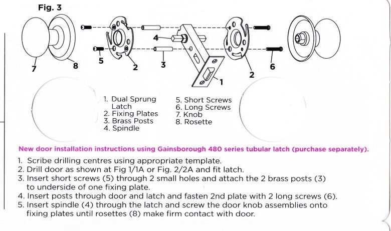 kwikset door handle parts diagram