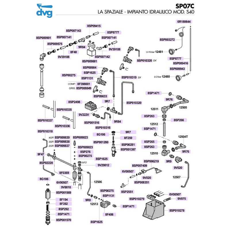 la spaziale s2 parts diagram