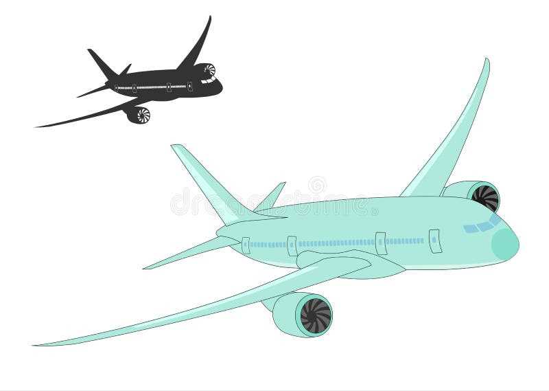 labeled airplane parts diagram