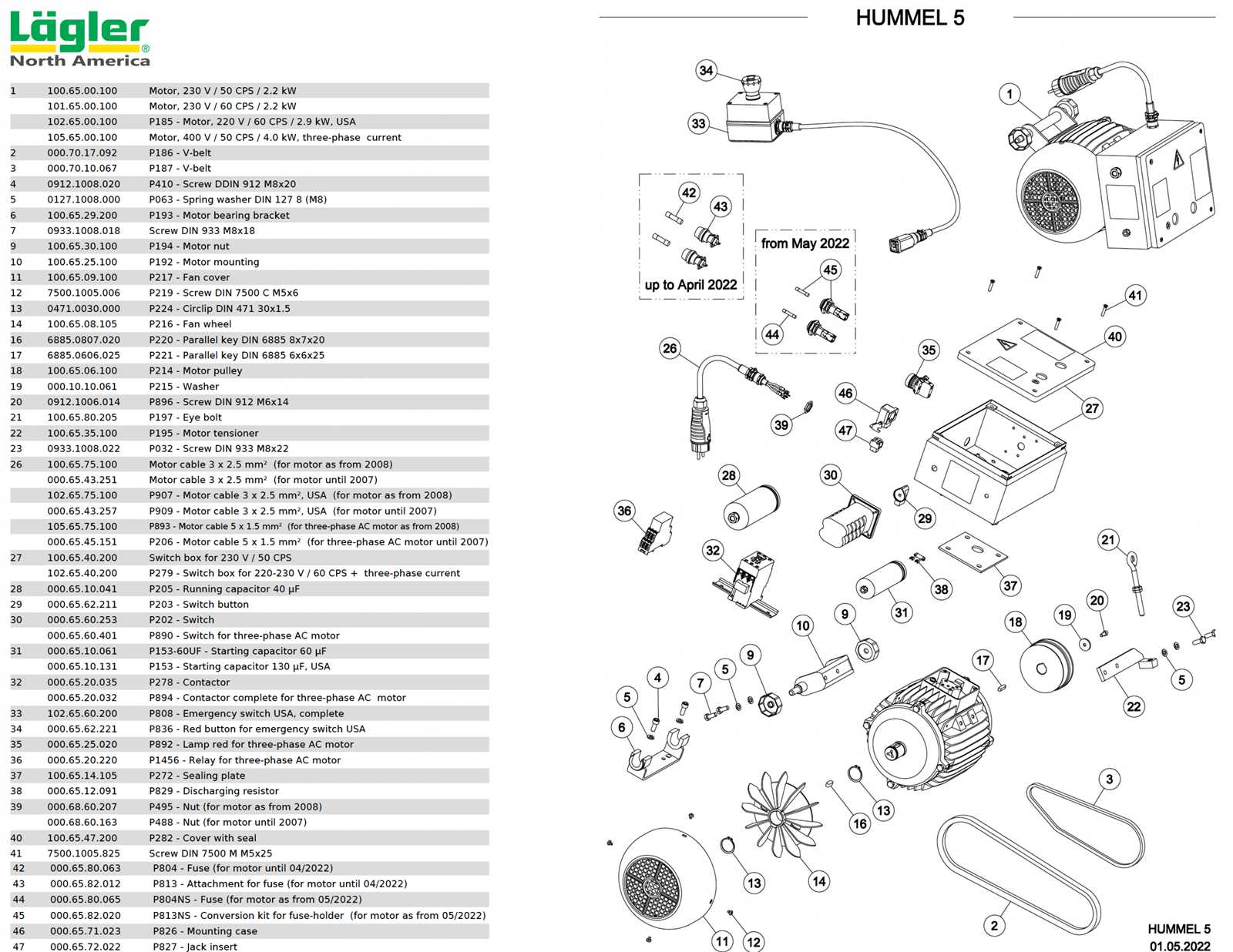 lagler hummel parts diagram