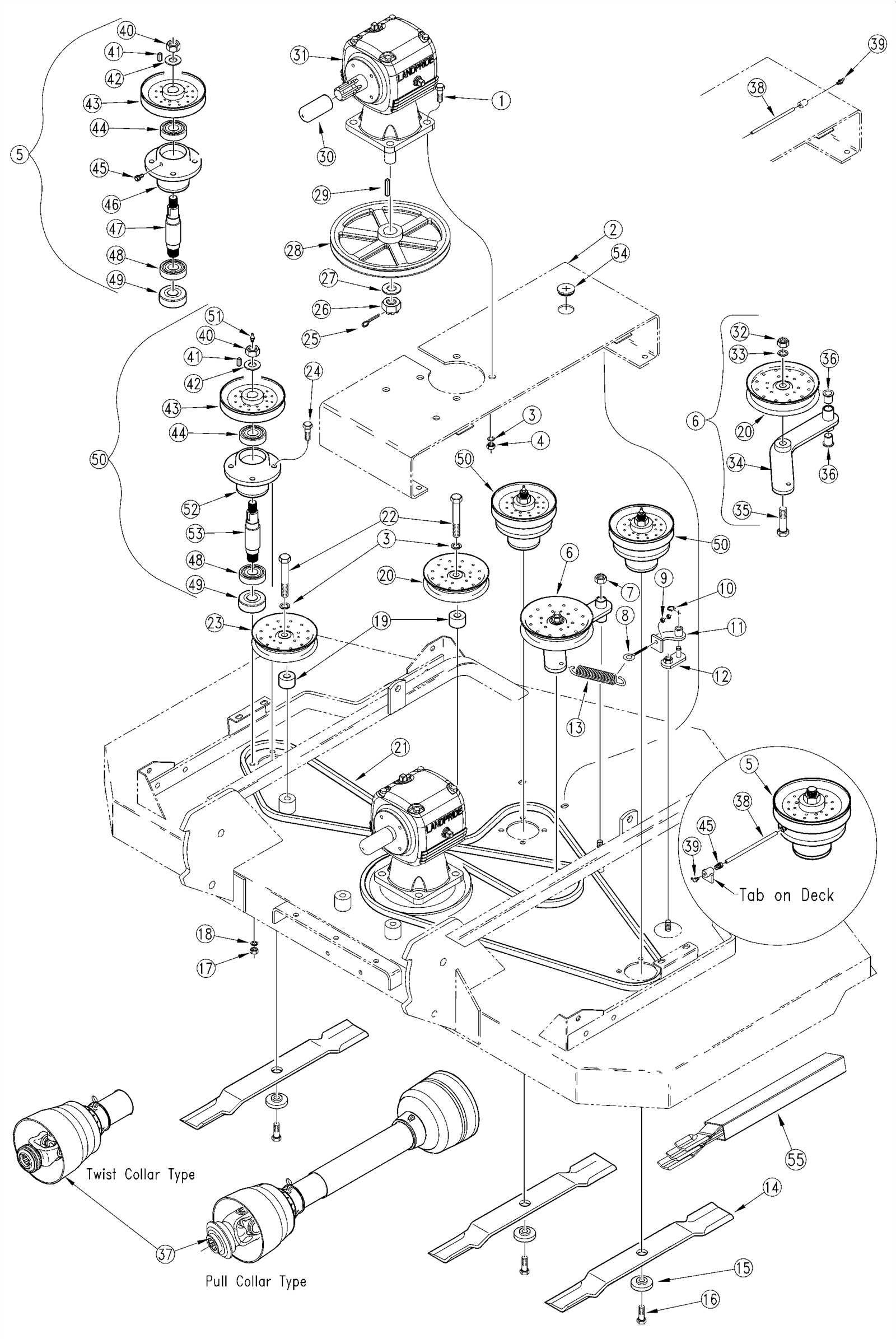 land pride fdr1672 parts diagram