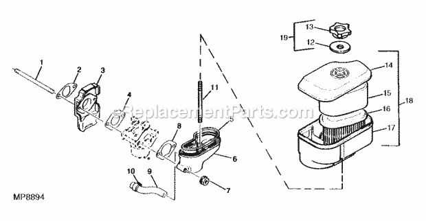 lawn mower carburetor parts diagram