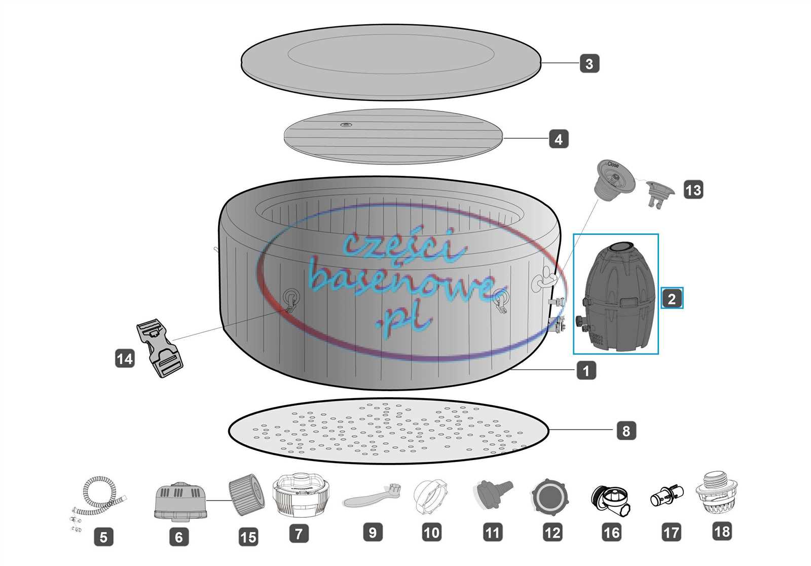 lay z spa parts diagram