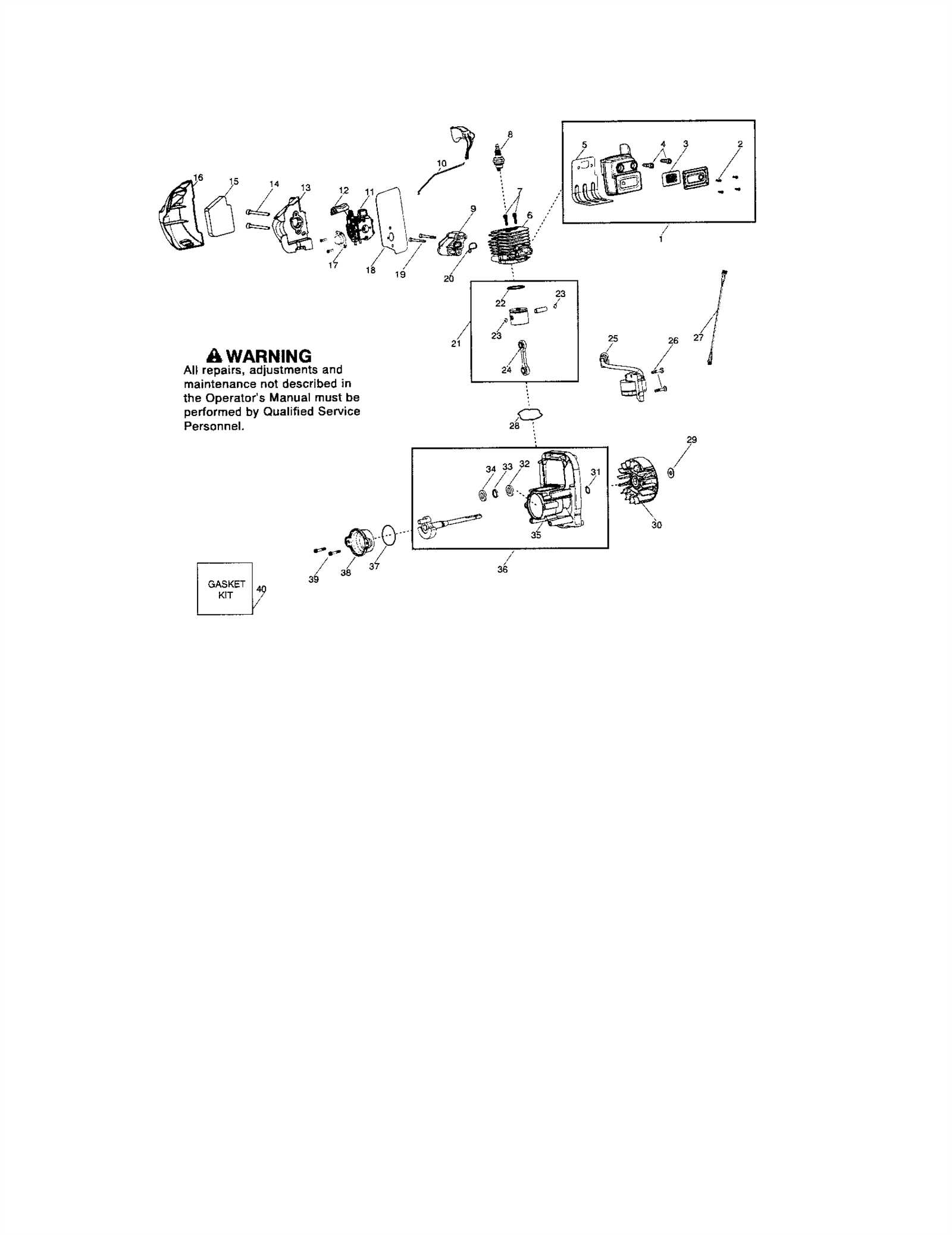 leaf blower parts diagram