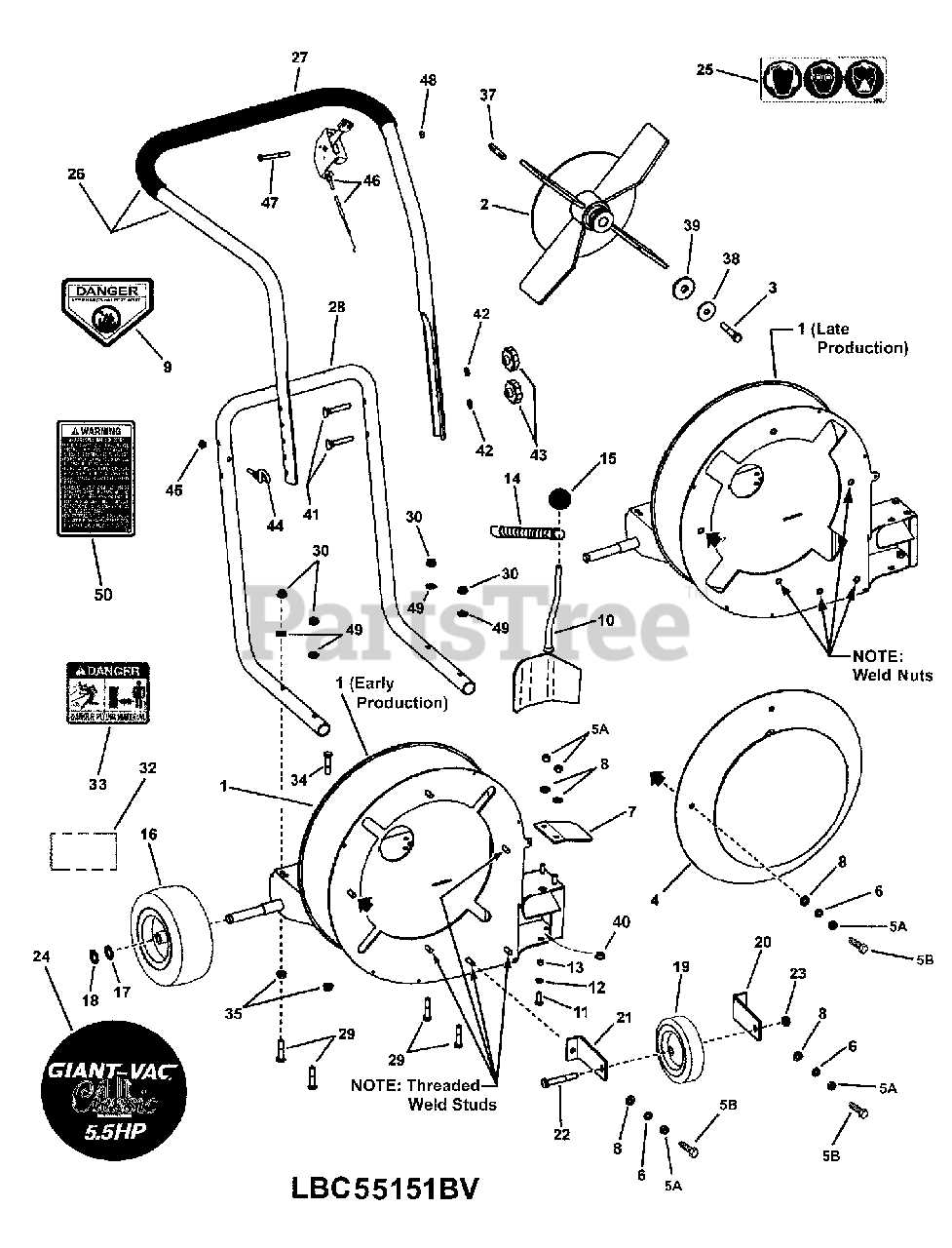 leaf blower parts diagram