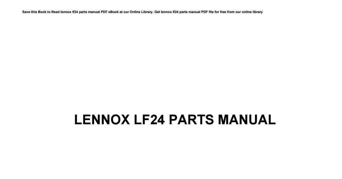 lennox lf24 parts diagram