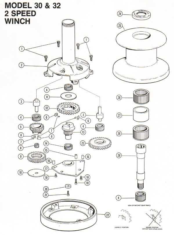 lewmar winch parts diagram