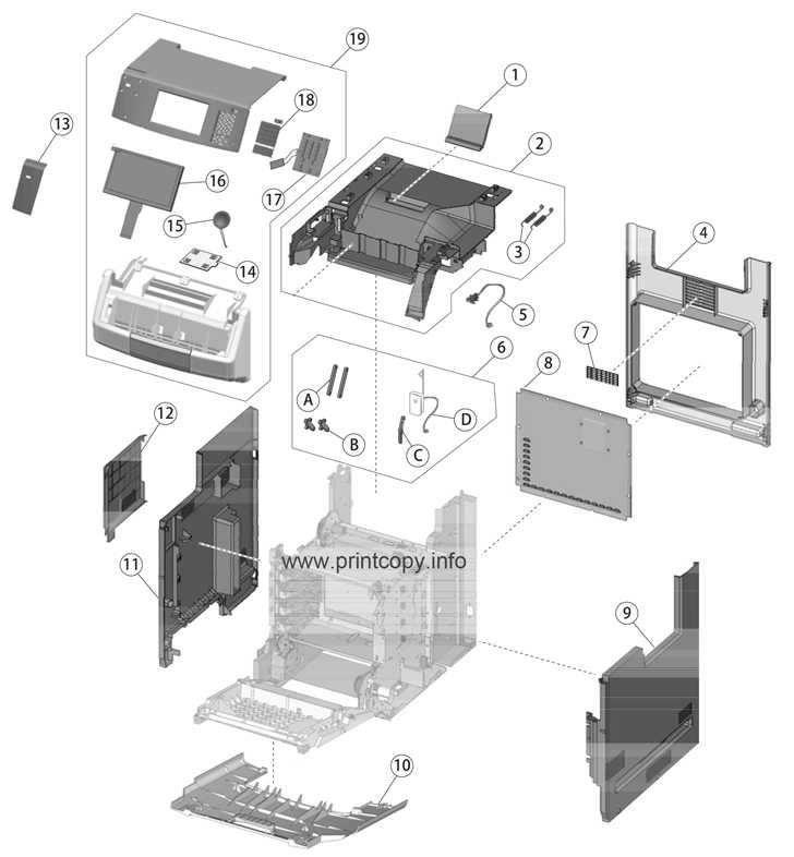 lexmark printer parts diagram