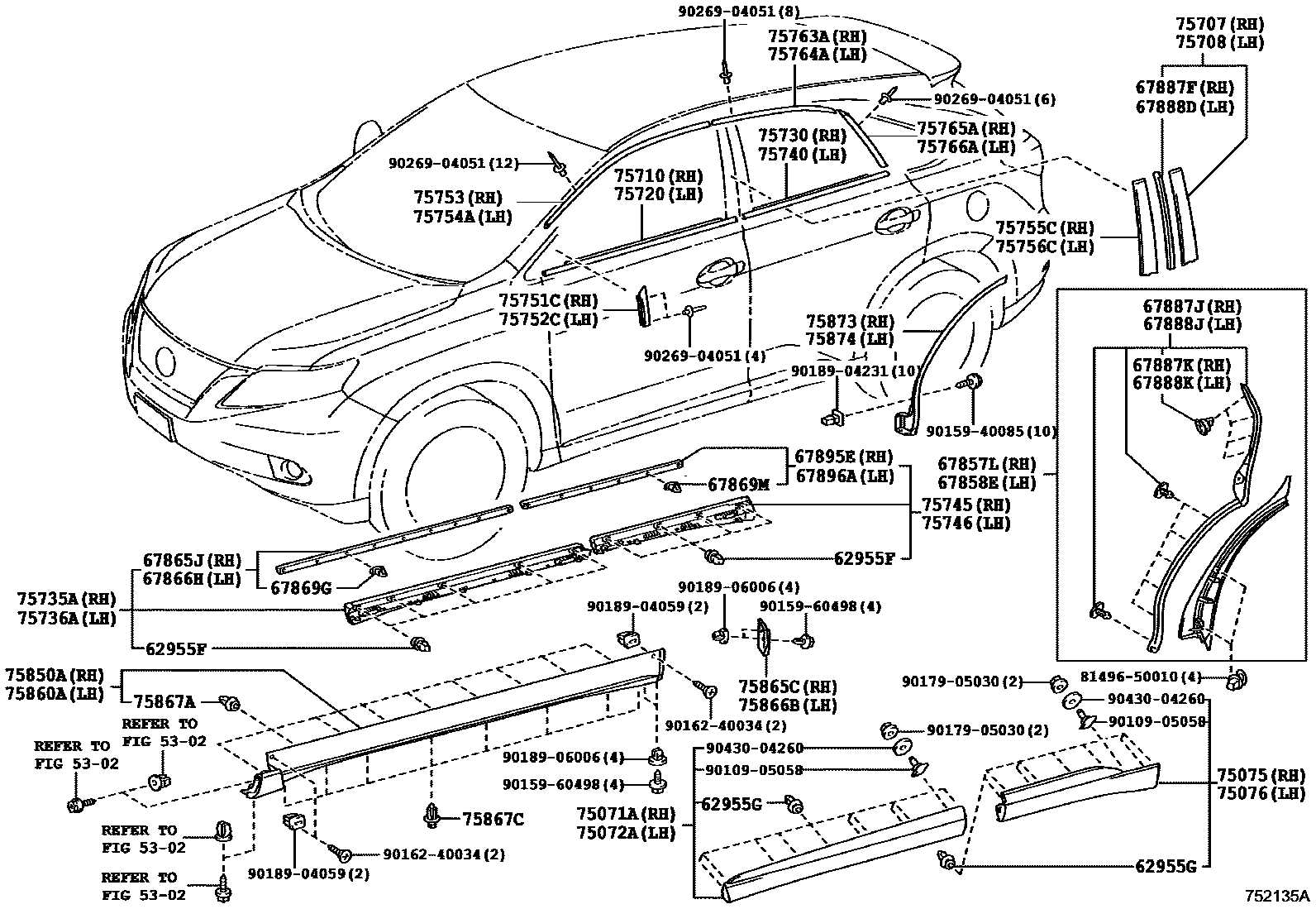 lexus rx450h parts diagram