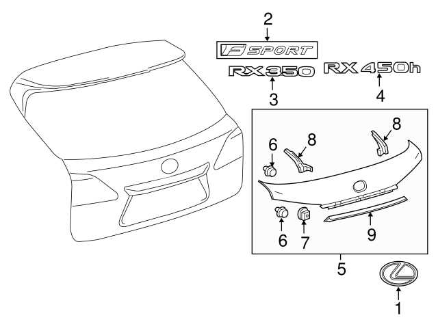 lexus rx450h parts diagram