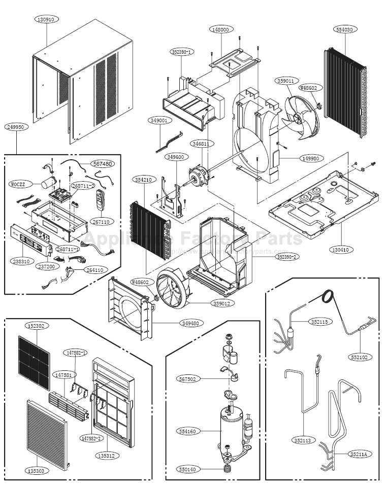 lg air conditioner parts diagram