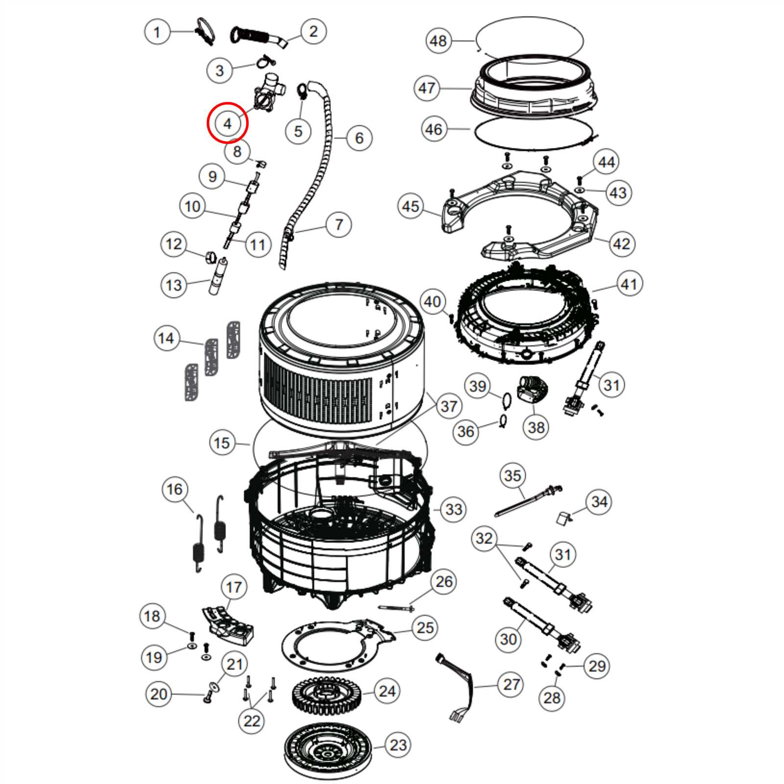 lg front load washer parts diagram