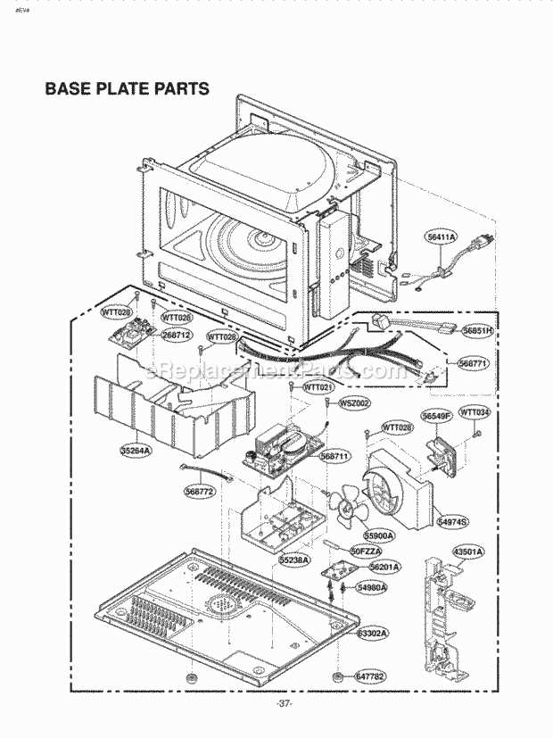 lg microwave parts diagram