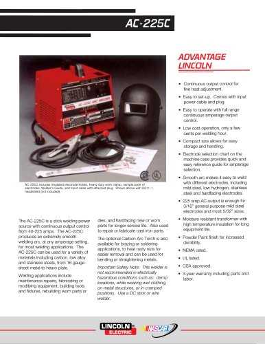 lincoln ac 225 welder parts diagram