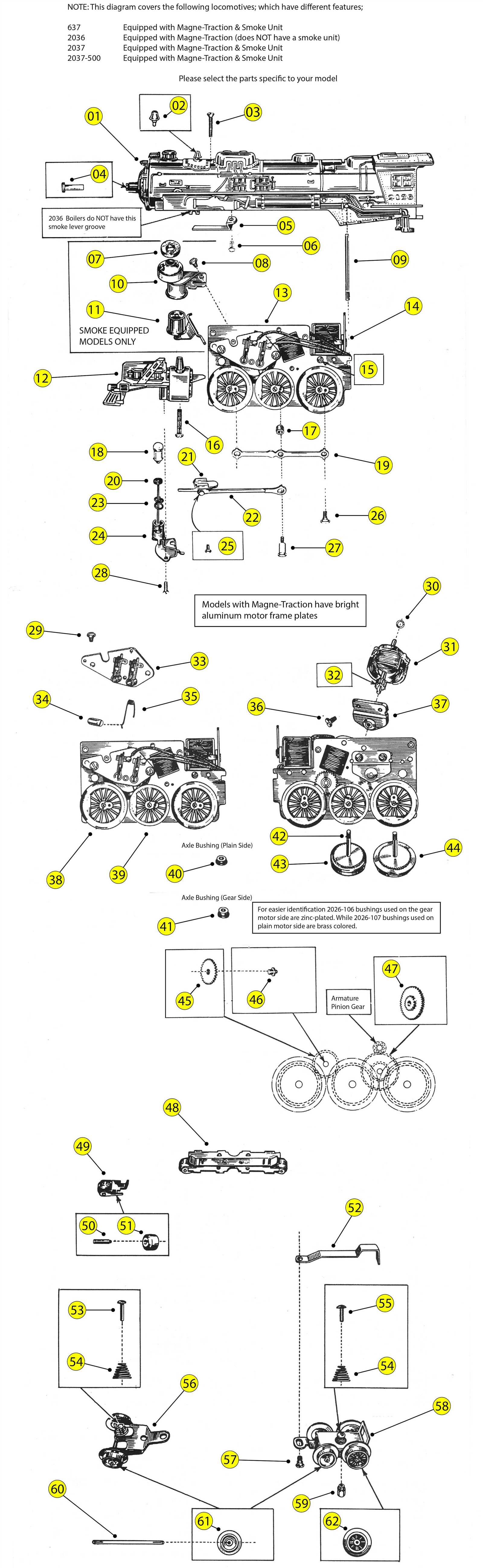 lionel train parts diagram