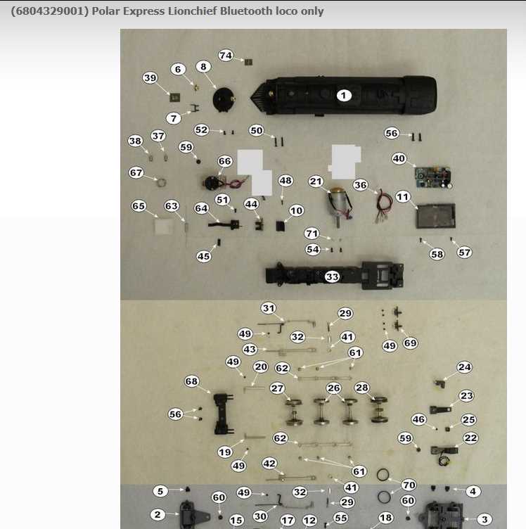 lionel train parts diagram