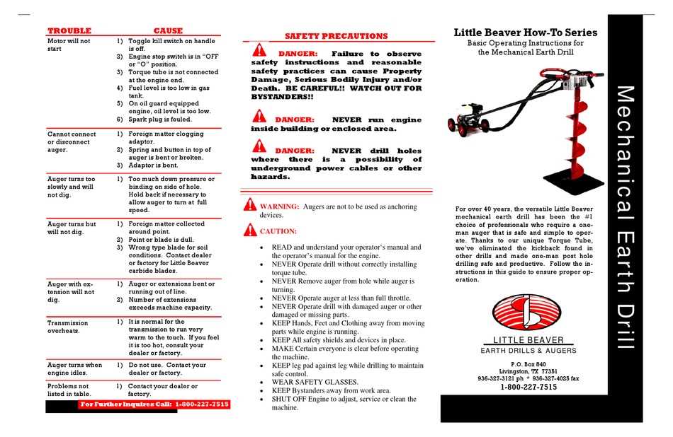 little beaver auger parts diagram