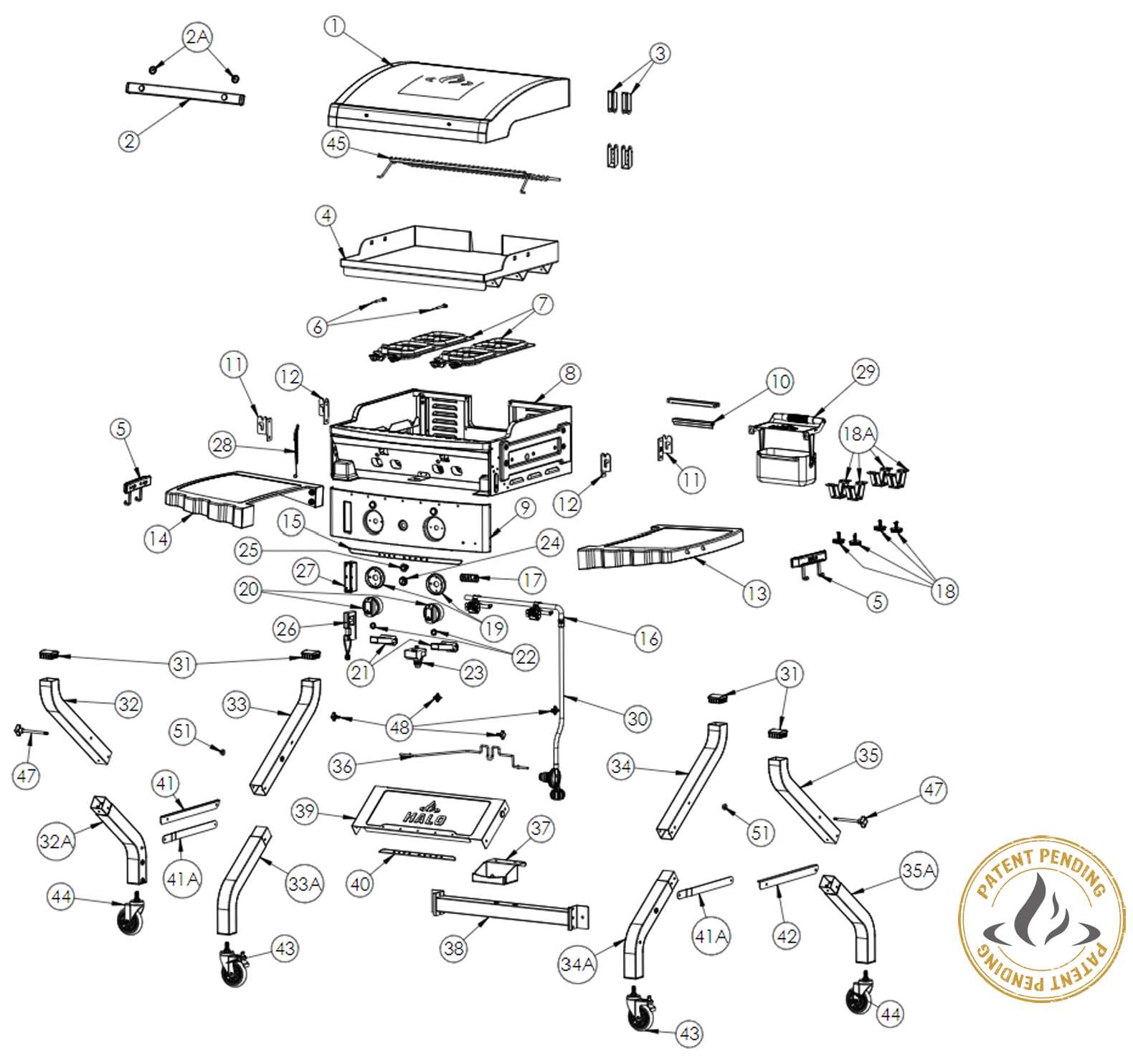 lynx grill parts diagram