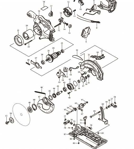 makita concrete saw parts diagram