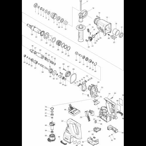 makita dhr242 parts diagram