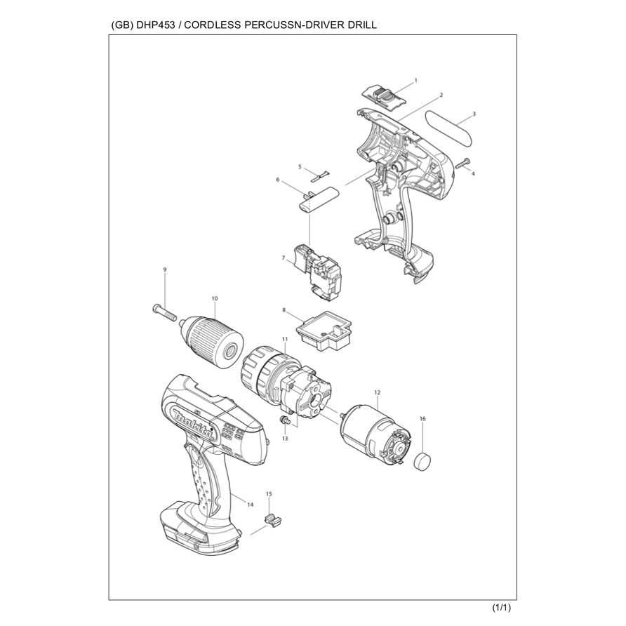 makita dhr242 parts diagram