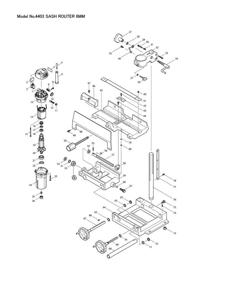 makita router parts diagram