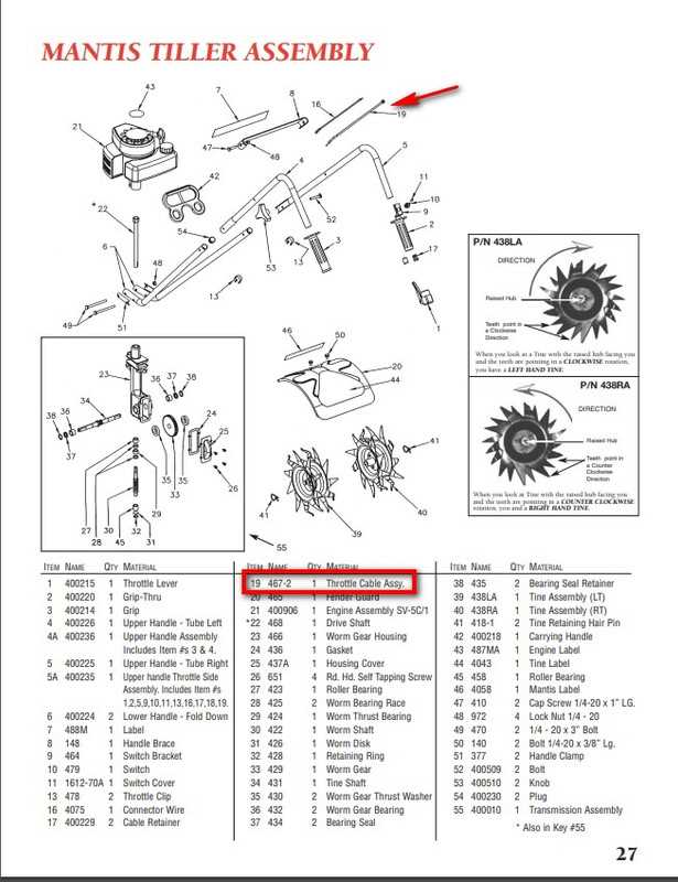 mantis tiller 7222 parts diagram