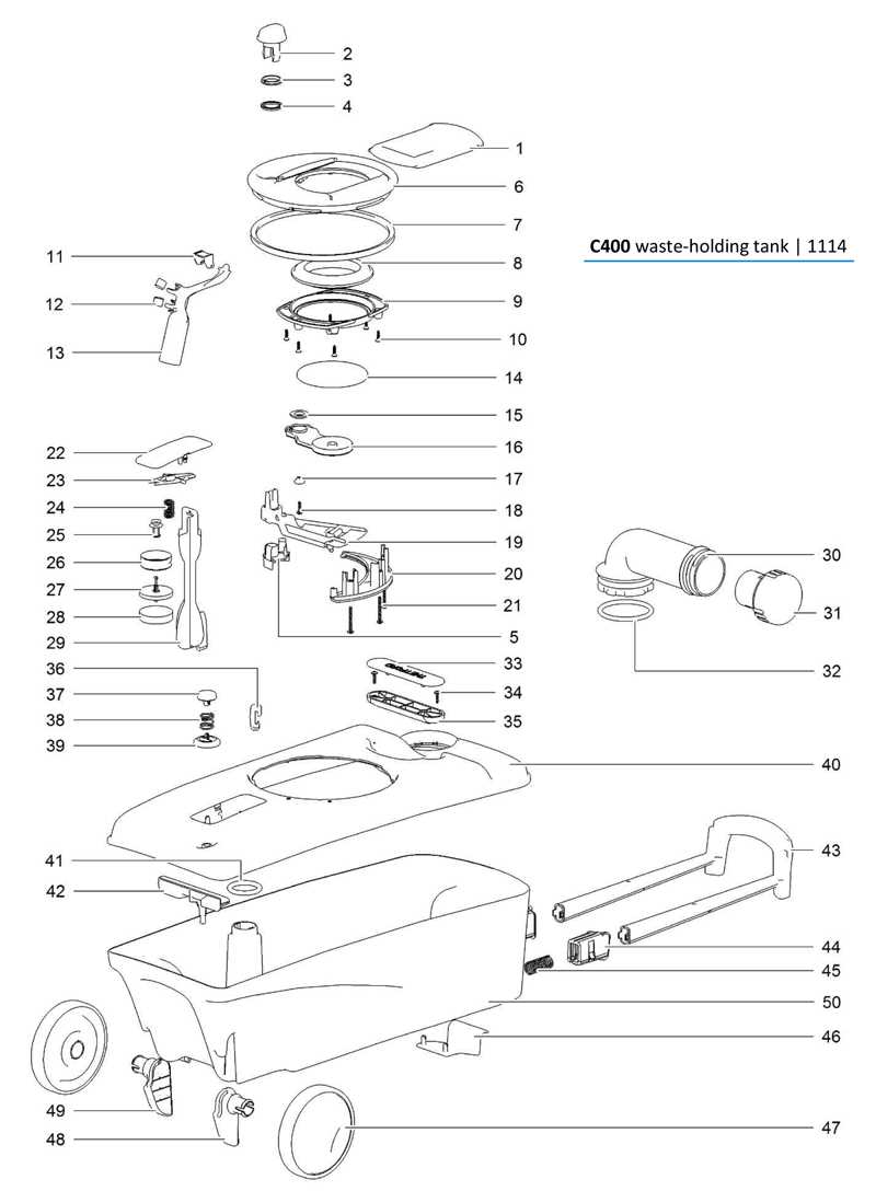 manual thetford rv toilet parts diagram