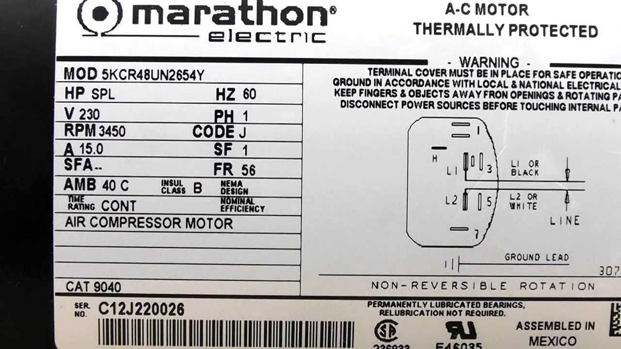 marathon motor parts diagram