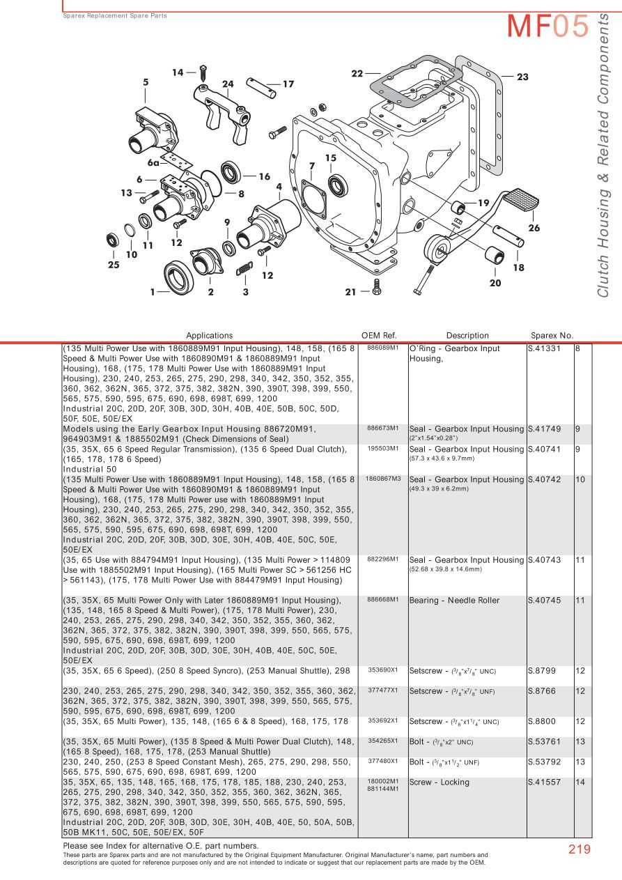 massey ferguson 135 tractor parts diagram