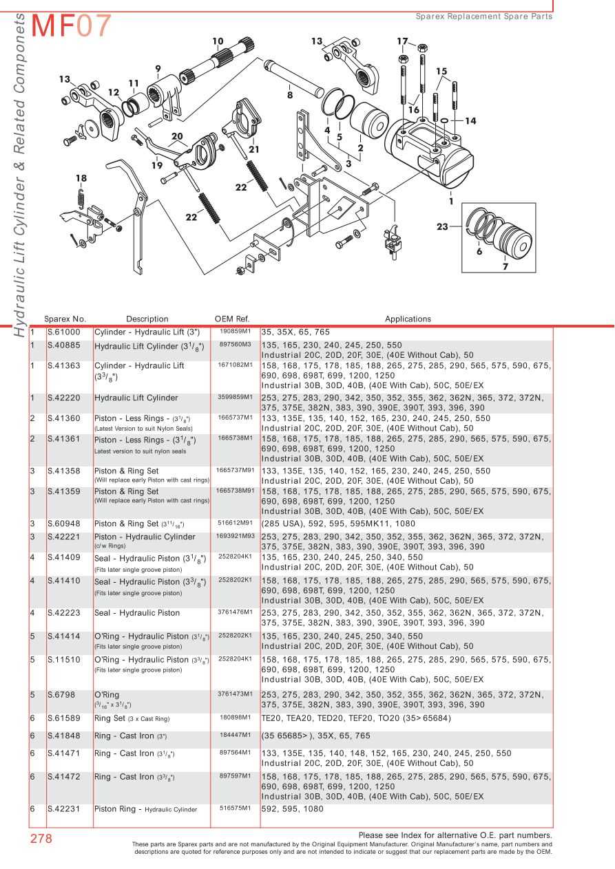 massey ferguson 230 parts diagram