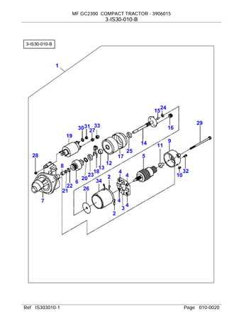 massey ferguson gc2300 steering parts diagram