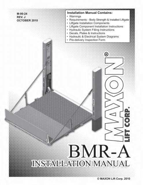 maxon liftgate parts diagram