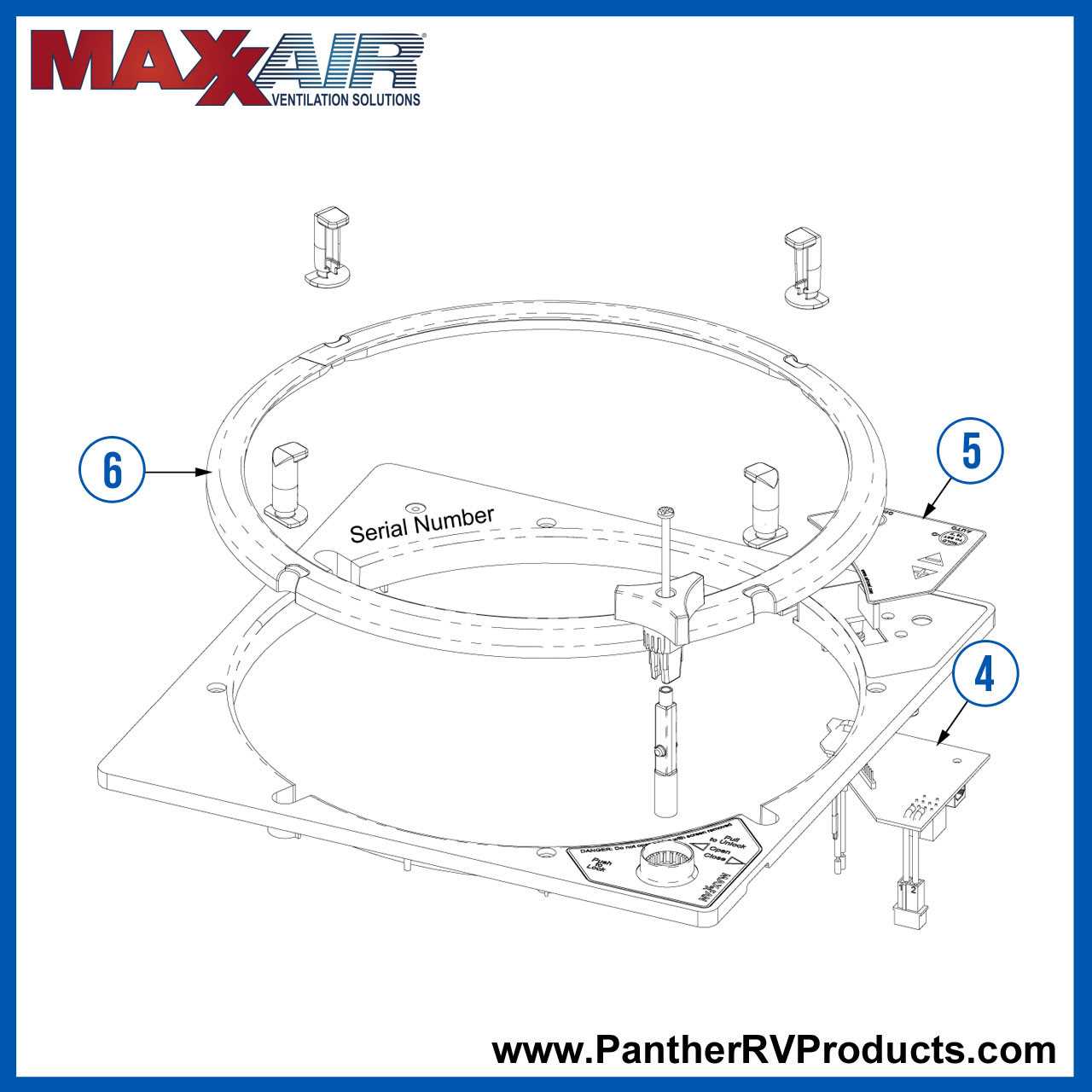 maxxair fan parts diagram