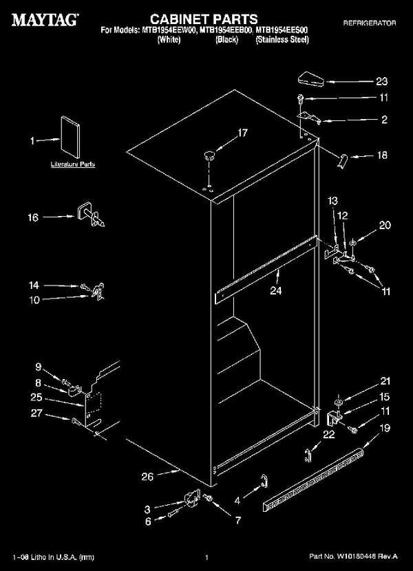 maytag refrigerator parts diagram