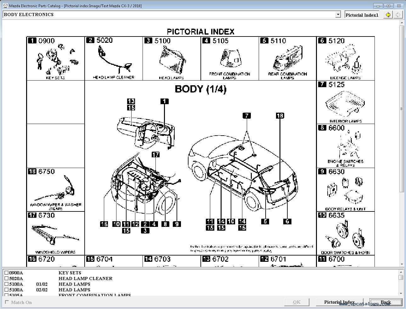 mazda parts diagram catalog