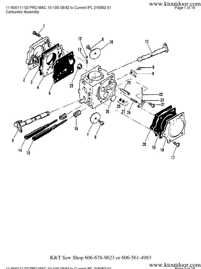 mcculloch mac 110 parts diagram