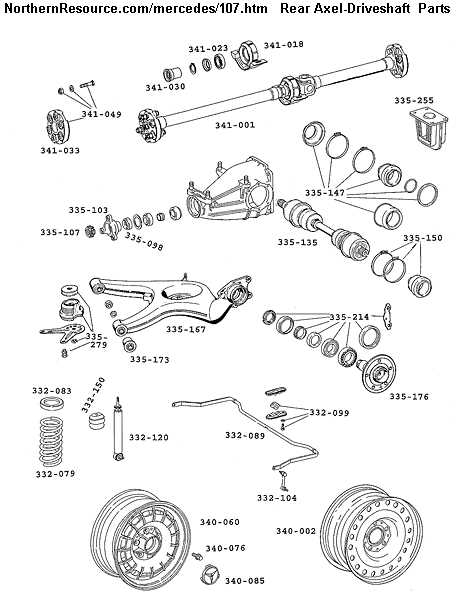 mercedes r107 parts diagram