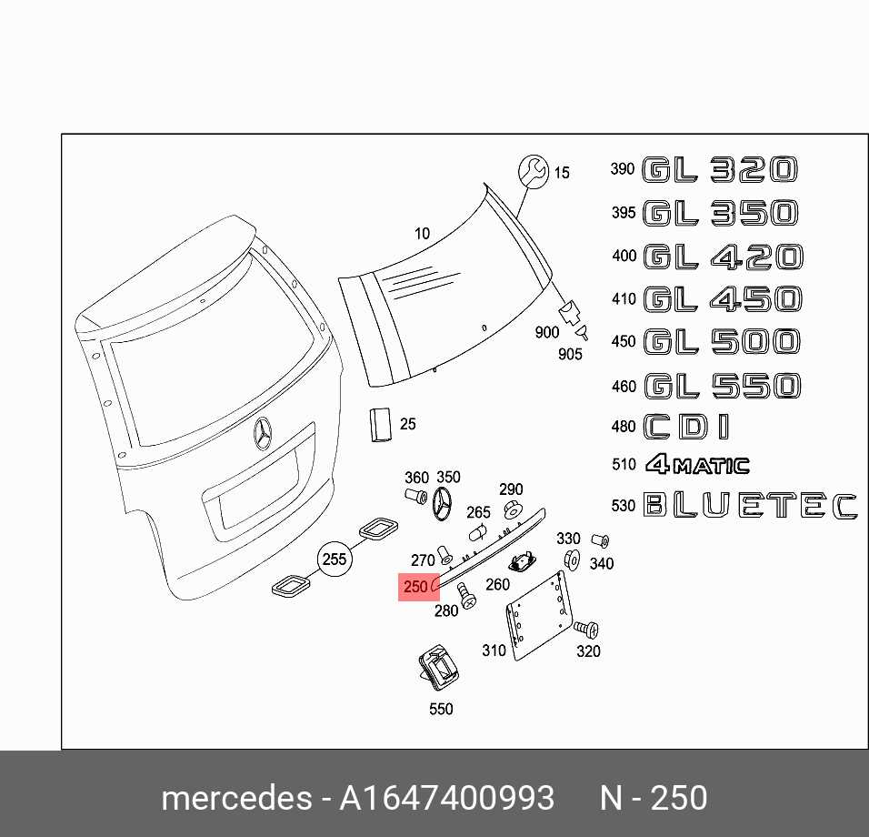 mercedes w164 parts diagram